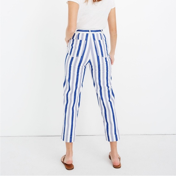 Madewell Tapered Pants in Stripe - Picture 3 of 7